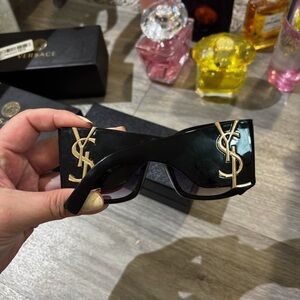YSL M119 Blaze Cateye Luxury Black and Gold Sunglasses